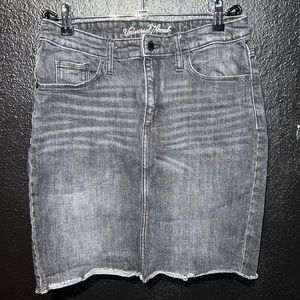 Charcoal Wash Denim Skirt